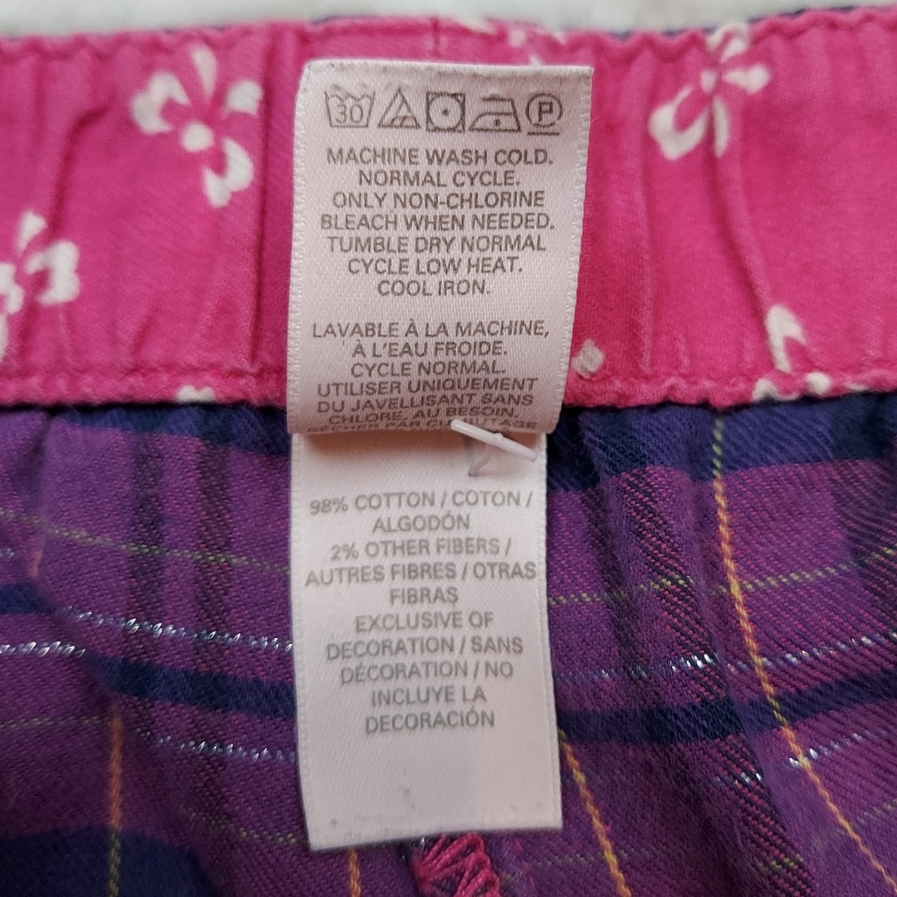 3/$20 Victoria's Secret Pink Purple Plaid Mid Rise Short Pajama Shorts Size S - Picture 7 of 9
